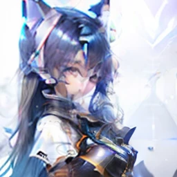 tmasterpiece, Best quality at best, realisticlying, ultra - detailed, (shiny skins, perspired:1.4),quadratic element,Cat-eared girl