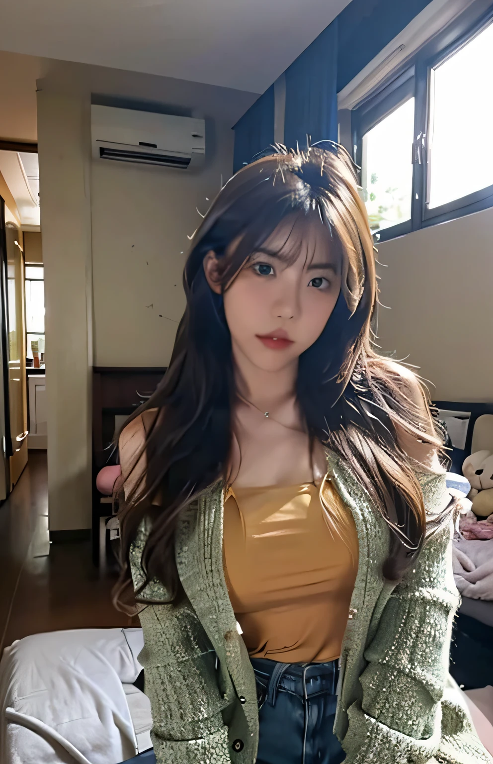utra realistic similar to Tomomi Morisaki girl with big breasts