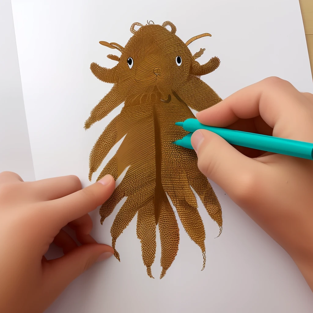 Draw a giant lice，HD enlarged version，Take a full picture，You can clearly see all parts of the lice