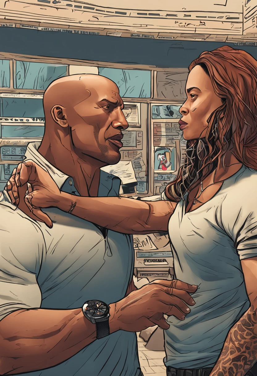 Dwayne Johnson, Realistic, ultra detalhado, cara correta