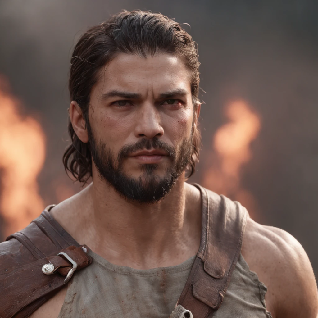 (Professional 3D rendering:1.3) de (Realistic:1.3) Foto de Guiarone,Features soft, bright male heroes, ((Guiarone man muscular rough hero wet look angry hair long beard short beard and fierce expression in dynamic pose, fantastic location, majestoso ambiente desordenado)), corpo inteiro 8k unidade render, action shot, poros da pele, very dark lighting, sombreamento pesado, circunstanciado, Rosto detalhado, (vibrante, fotogrdeia realista, Realistic, Dramatic, Escuro, foco nítido, 8k), (Old leather clothes damaged by bad weather:1.4), ((((Use peles)))), (intrincado:1.4), decadente, (altamente detalhado:1.4), pintura digital, rendering by octane, art stations, Conceito-Arte, liso, foco nítido, illustration, germe da arte, (Loish:0.23), Wlop Ilya Kuvshinov, e Greg Rutkowski e Alphonse Mucha Gracias, (global ilumination, studiolight, Light Volumetric), chuva forte, floating particles, patife, fantasia, Onze, corpo inteiroesbian, ((Fundo escuro e antigo da cidade:1.3)),CGSesociedade,art stations