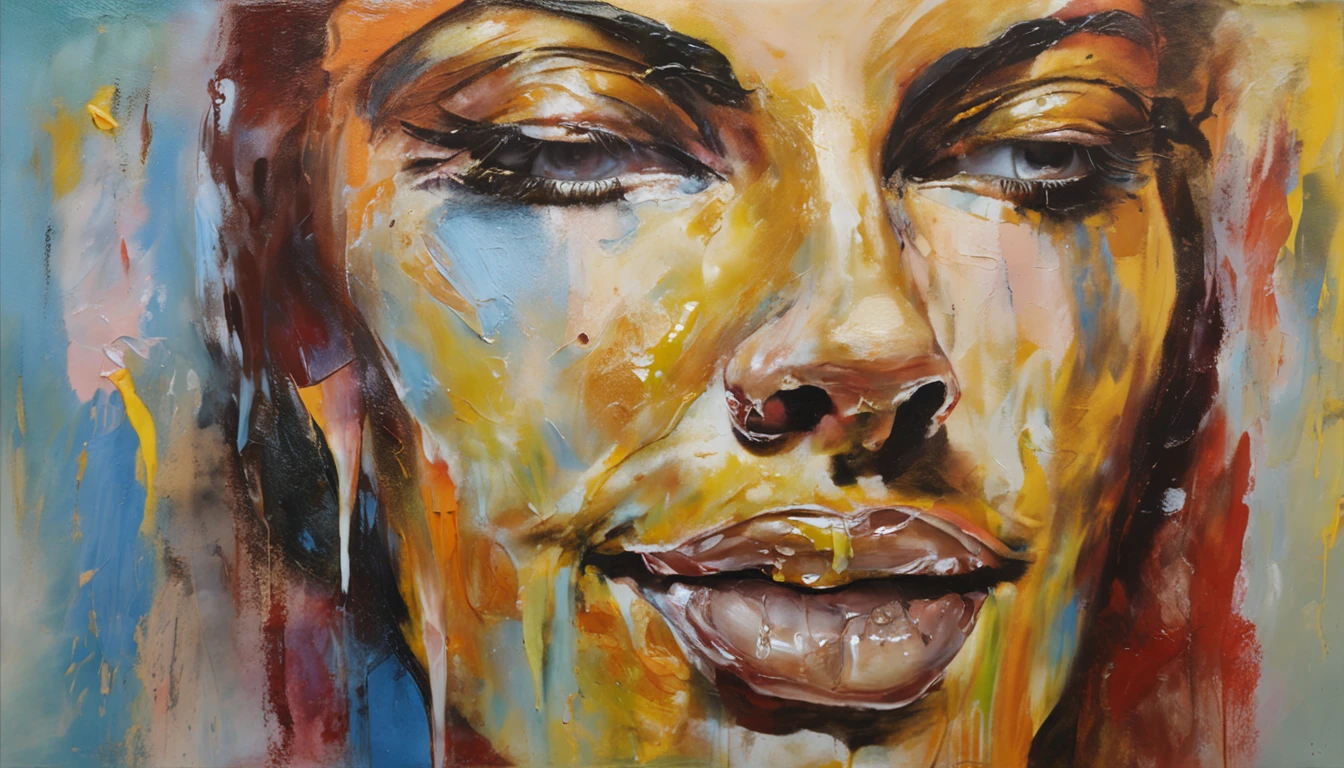 a woman by agnes cecile, luminous design, pastel colours, ink drips, autumn lights