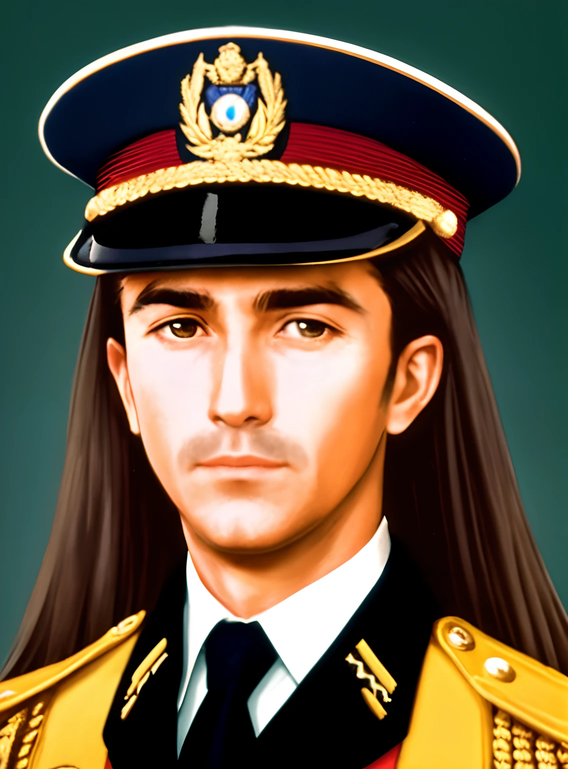 A general who has just experienced a great defeat,long whiskers(Around 30 years old)
