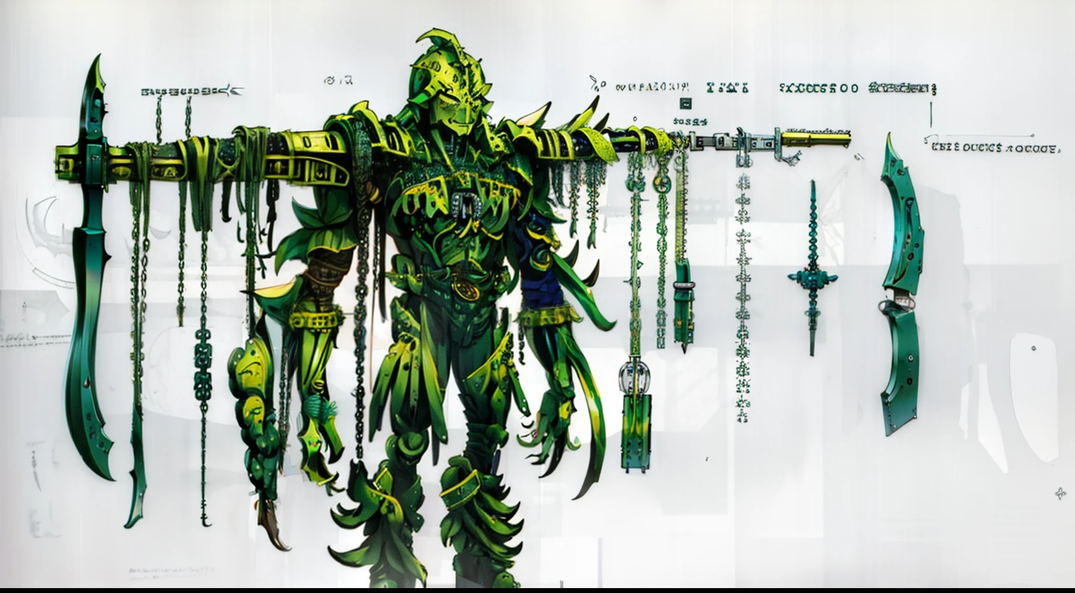Three ancient flying machines,Thick chain lock,Arrogant gesture,Thunderbolt style