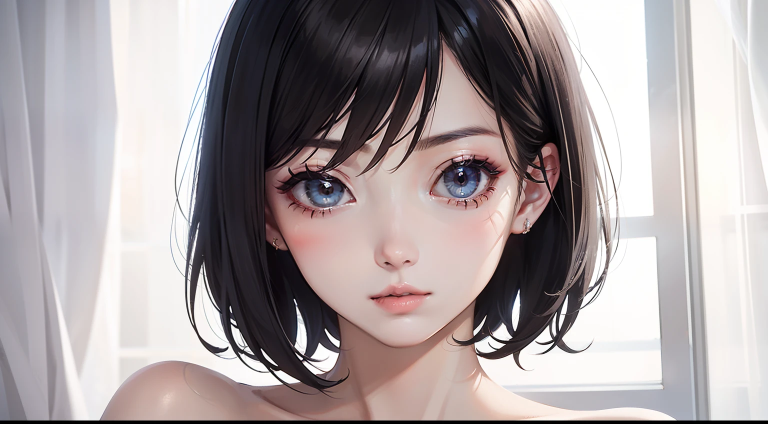 a cute girl with short hair,beautiful detailed eyes,beautiful detailed lips,extremely detailed face,longeyelashes,naked,gaping anus,photorealistic,highly detailed,8k,best quality,ultra-detailed,realistic,vivid colors,masterpiece