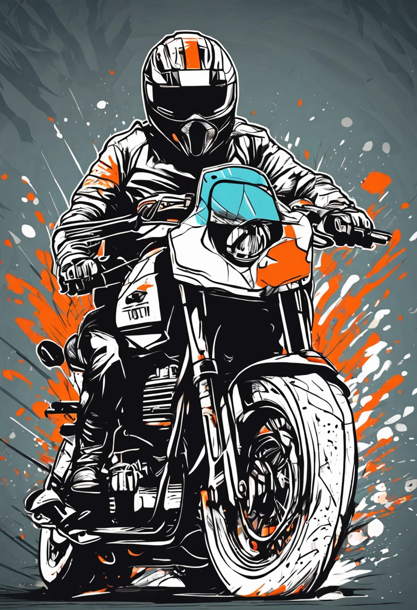 Logotipo de Uma Moto, Vazada, With pencil strokes, Alta qualidade, 4K分辨率 !