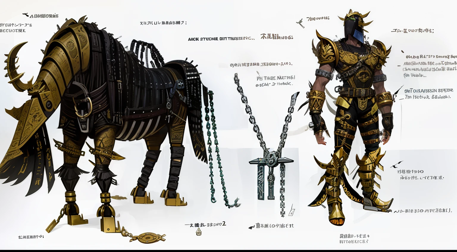 Three ancient flying machines,Thick chain lock,Arrogant gesture,Thunderbolt style