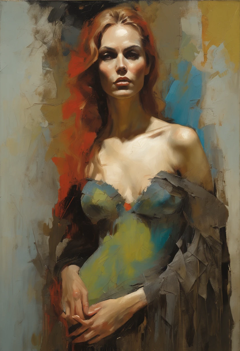 "Woman by @[artist name:Roberto Ferri]. Gothic-inspired masterpiece. Intense and intricate details. Mysterious and alluring atmosphere. Dark, moody lighting. Dramatic poses and expressions. Exquisite textures and brushwork. Fine art quality. Captivating and evocative.+"