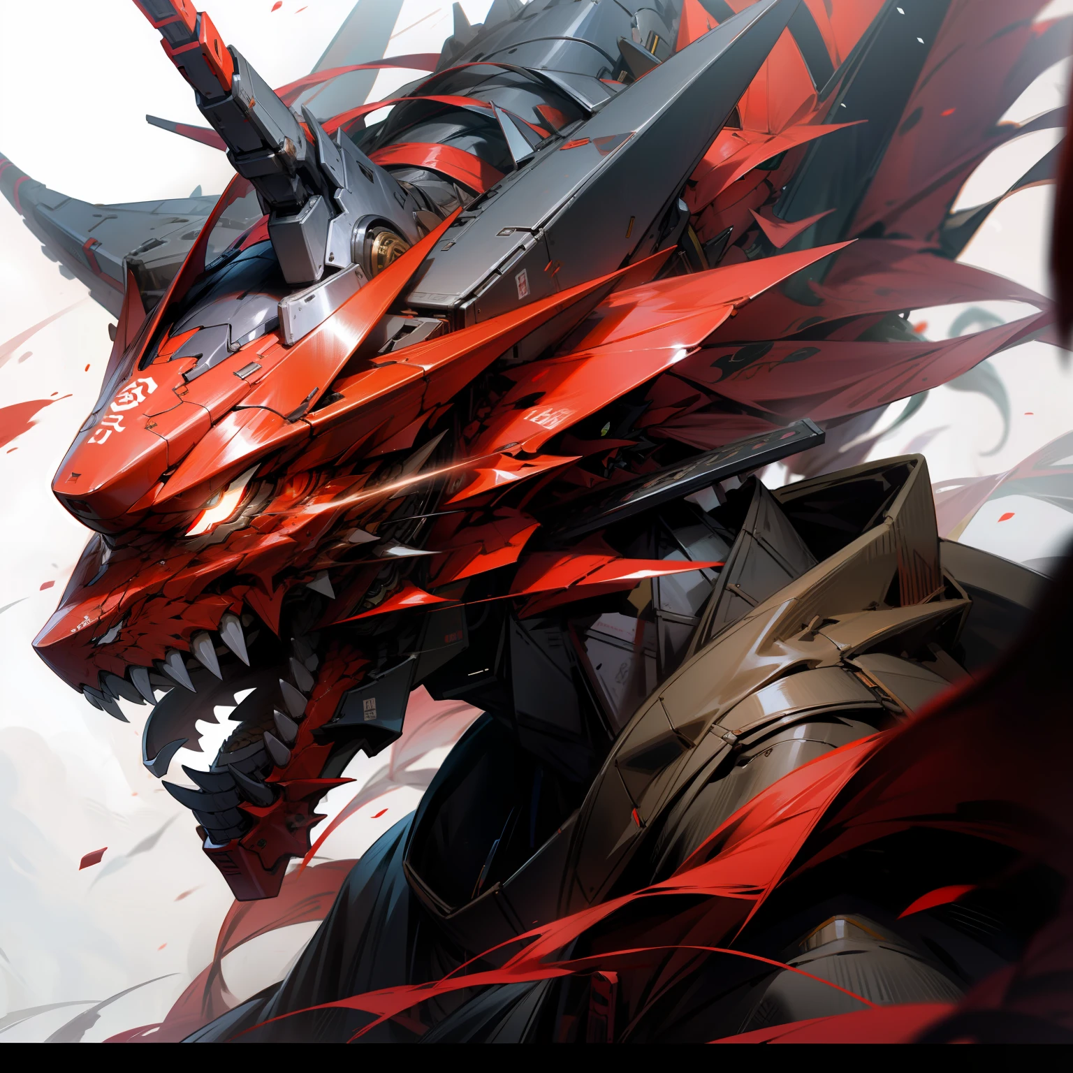 Dragon head mecha samurai
