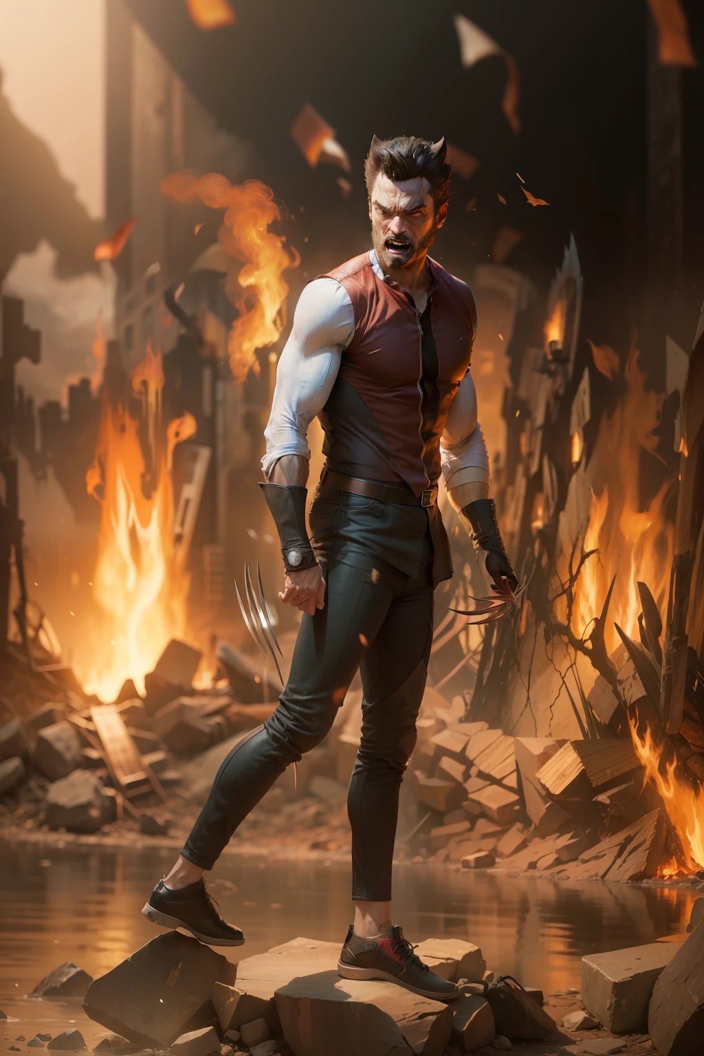 change this image into wolverine