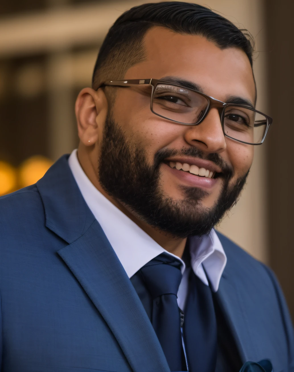 Smiling man in a suit and glasses holding a cell phone, Mohamed Chahin, Riyahd Cassiem, imagem profissional, taken in the early 2020s, foto do perfil, foto de perfil headshot, foto de perfil profissional, foto headshot, Mohamed Reda, Emad Mostaque, José Moncada, Fotografia tirada em 2 0 2 0, Jayison Devadas
