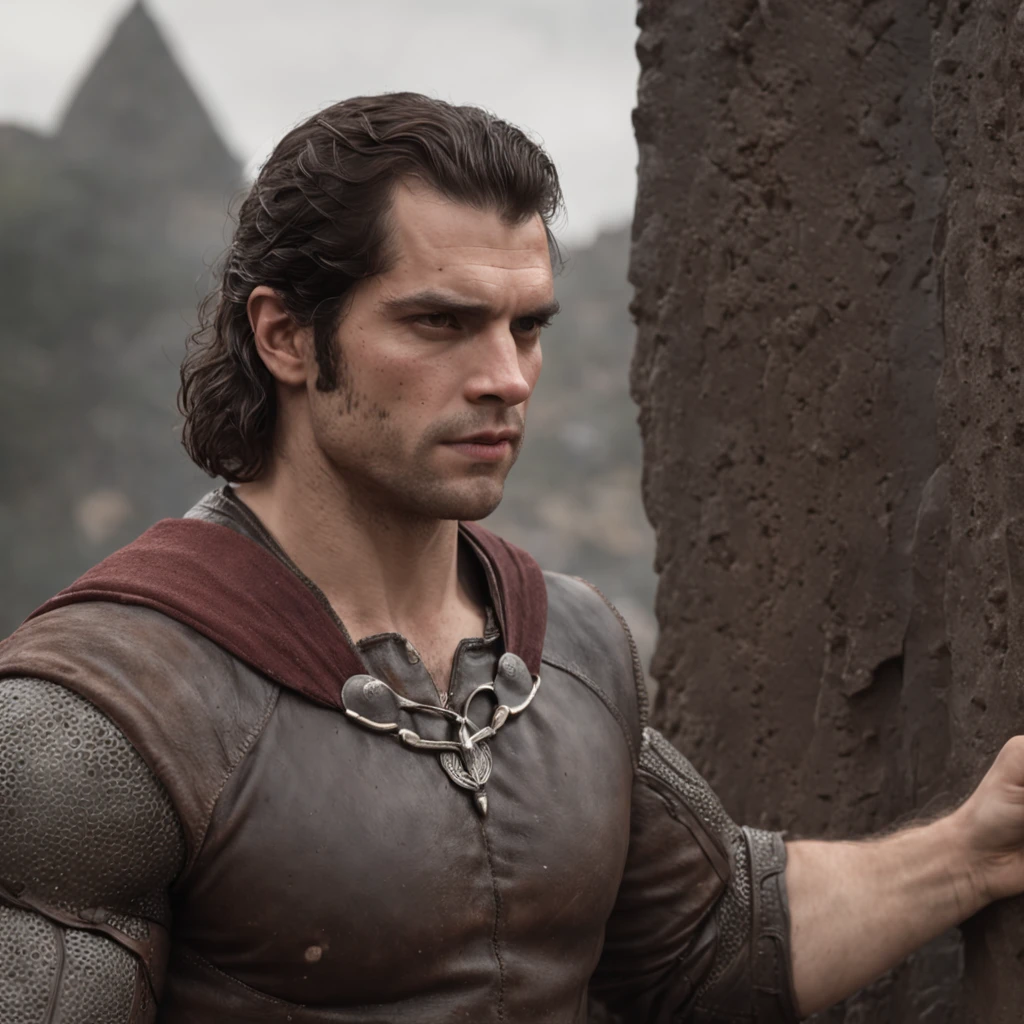 (renderizado 3D profesional:1.3) de (realista:1.3) The most beautiful art photo in the world,Feature male heroes (Henry Cavill) suaves y brillantes, ((Epic hero fantasy muscular rough man wet hero angry look long hair short beard and fierce expression in dynamic pose, Fantastic location, majestuoso entorno desordenado)), Renderizado 8K Unity de cuerpo completo, action shot, poro de la piel, very dark lighting, sombreado pesado, detallado, Cara detallada, (vibrante, Realistic photography, realista, dramatic, oscuro, foco nítido, 8k), (Old leather garments damaged by weathering:1.4), ((((Use pieles)))), (intrincado:1.4), decadente, (Altamente detallado:1.4), Pintura digital, renderizado por Octane, Estaciones de arte, Concepto-Arte, Suave, foco nítido, 插圖, Arte Germen, (loish:0.23), WLOP Ilya Kuvshinov, y Greg Rutkowski y Alphonse Mucha gracias, (global ilumination, luz de estudio, Light Volumetric), fuertes lluvias, particles floating, LotR, fantasy, Una vez, cuerpo completosbian, ((Fondo oscuro y antiguo de la ciudad:1.3)),CGSesociety,Estaciones de arte
