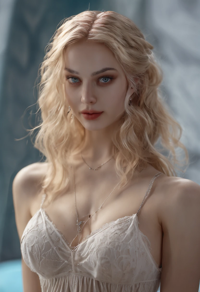 ((Best Quality, 8K, Masterpiece: 1.3)), 1girl, blonde, east european, russian, height 180 cm, nipple circumference 2 cm, shoulder circumference 95 cm, Slim Abs Beauty: 1.3, (Hairstyle braids, Breast: 90 cm), wearing white top, on a bed : 1.1, Super Fine Face, Delicate Eyes, Double Eyelids, Smile, Home, all body, with a mask covering half face