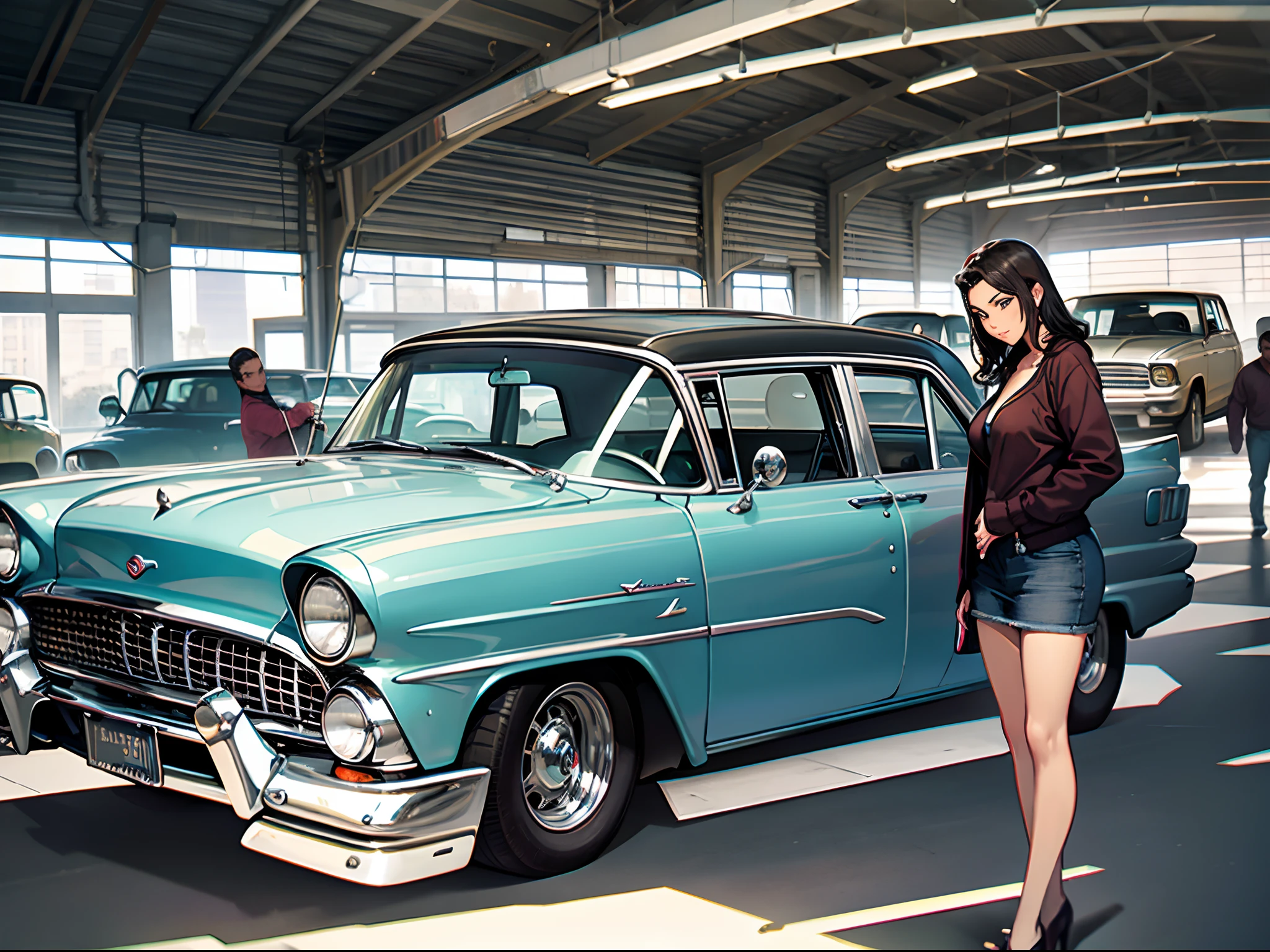 atualize o carro de 1955 ford fairlane crown victoria com os modelos atuais de carro --auto