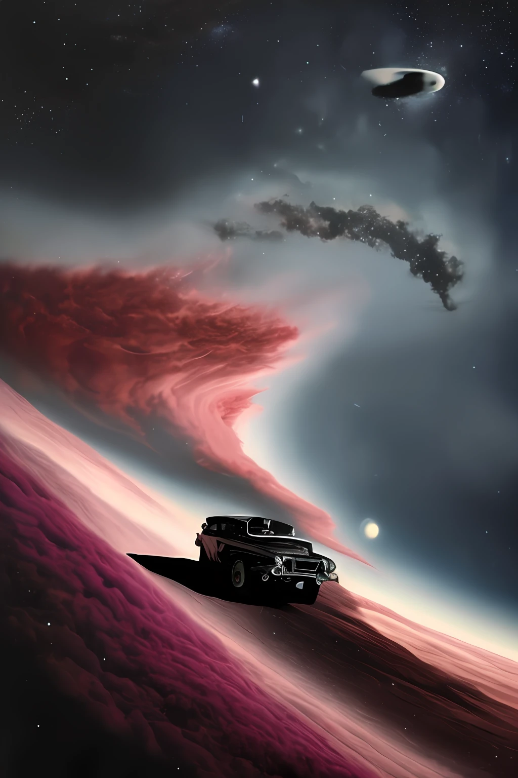 Relogio espacial, dentro de uma esfera de vidro, (floating in the space:1.1), peixe koi flutuando fora
jubbslineart_v2