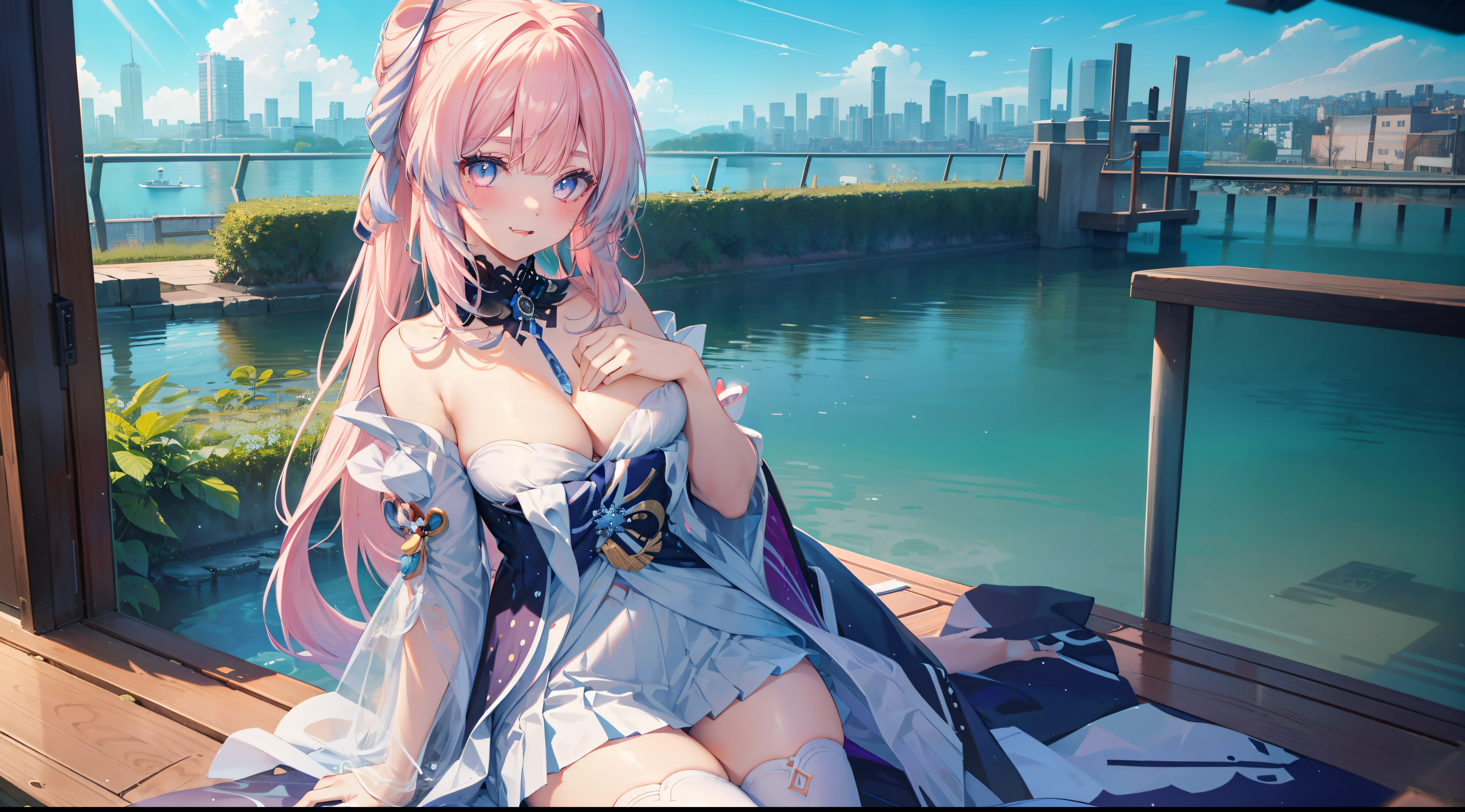 Under the water，Official fine art，tmasterpiece，Sharp focus，，Delicate and beautiful hair and eyes and face，realisticlying，ultra - detailed，a beauty girl，blue-sky，Glowing white particles,(side-lighting:1.2),rays of sunshine,baiyun,Detailed clouds,Slender,Cute big breasts and big buttocks,Toothy laughter,((Laugh and open your eyes)),scenecy,Long straight hair, sexy facial expression, buliding, (Cityscape:1.7), Dynamic hair, Long straight hair, Delicate platinum-pink hair, glow blue eyes, (blue pleated shirt+white  skirt), Long white socks, paleskin, hair adornments, epic landscapes,deep in the night，I pushed open the door of the neighbor's aunt，She lay on the backrest chair，Secretly watch a small movie，Masterpiece, Best quality, A high resolution, Ah 4, long  white hair, Japanese clothes, Bare shoulders, white thighhighs, Hair ribbon, Large breasts, forest, standing, Cowboy shot,make，2 girls，tongue kissing，Breast-to-breast contact，2girls,(Lady:1.2), ((Extremely detailed face, Hair, skin, Eyes)), hdr, 4K, 16k, 32K, 64k, 128k, 256k, 512k, Asymmetrical balance, teas, FXAA, Anti – Aliasing, Intricate details, Fantastic, magic, Light rays, Ray traching, post-proces, eyeslashes, (eye shadows), eyes liner, mascara, Makeup, Yuri, (Thighs:0.8) NSFW, Dynamic Angle(Large breasts),tongue kissing,grabbing breast，Hanfu，High heels