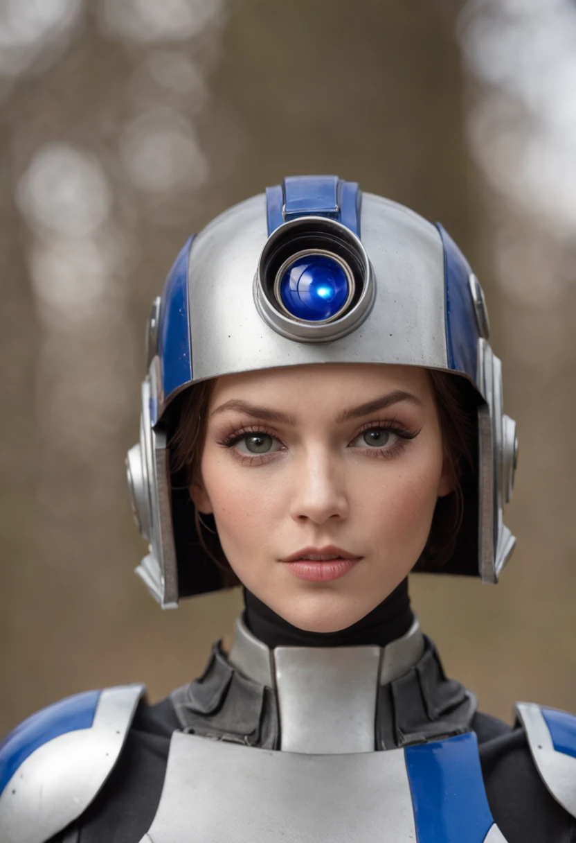 R2-D2 as mortal combat character, dressed in mortal combat clothing, (mortal combat clothing:2.5), (full body image 2)