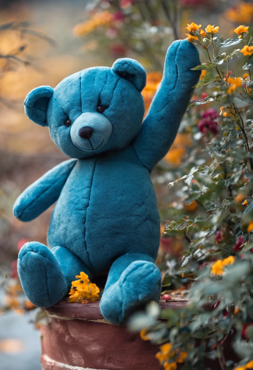 blue teddy bear