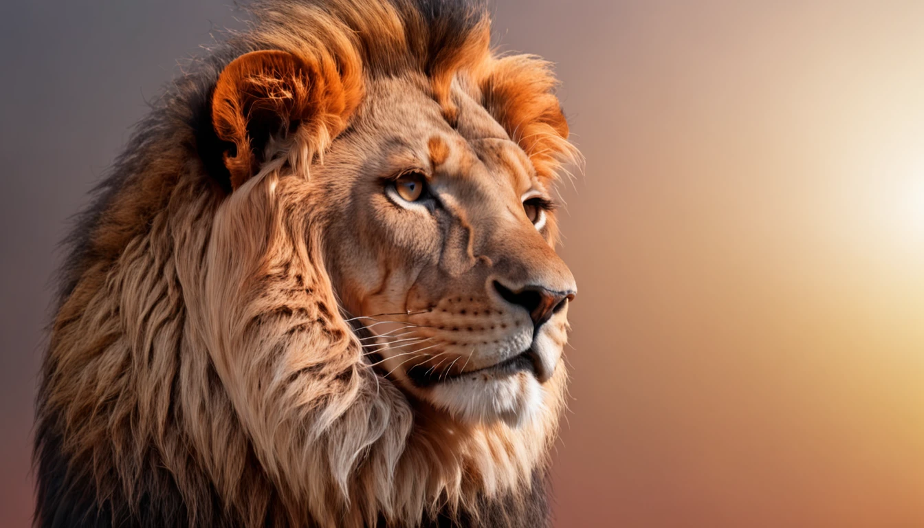 a silhouette design of a lion, sunset design, t- shirt art, 3D vector art, cute and quirky, bright bold colorful., black background, watercolor effect, , digital painting, low-poly, soft lighting, bird's-eye view, isometric style, retro aesthetic, focused on the character, 4K resolution, photorealistic rendering, using Cinema 4D,front side , Majestic, Coffinwood, Inkjet Printed, face shot, V-Ray rendering, Faded, rpg maker, purple colors, Greaser, led s lighting, Super detailed, photorealistic, food photography, Cycles render, 4k