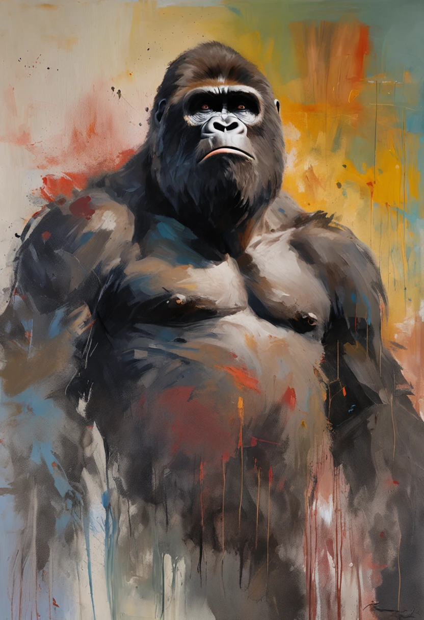 Roaring King Kong,head portrait,Close-up,of a real,Facial features are carefully depicted,Realistic skin texture,Dark style,depth of fields,high light,Real light,Ray traching,oc rendered,Hyper-realistic,best qualtiy,8K,Works of masters,super-fine,Detailed pubic hair,Correct anatomy,sharp focus on eyes,Bokeh,Facial features are carefully depicted