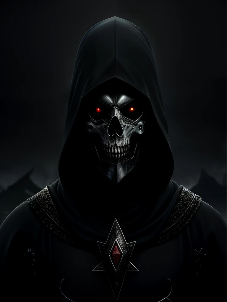 guerreiro lich, necromancia, 4@C65, cavalo, wisdom, horror, fantasia, o, sob mortal, imortal, assustar, Scull, magia negra, zumbi, Skeletal, congelado, Frozen sword in blood hands, master part, epics, Realistic, intrincado detalhado, poderoso, sacrifice, armadura de ferro completa, boca aberta, abstract darkness in the background, RPG, octan render, cinza escuro, Cinza claro, olhos cinzentos,