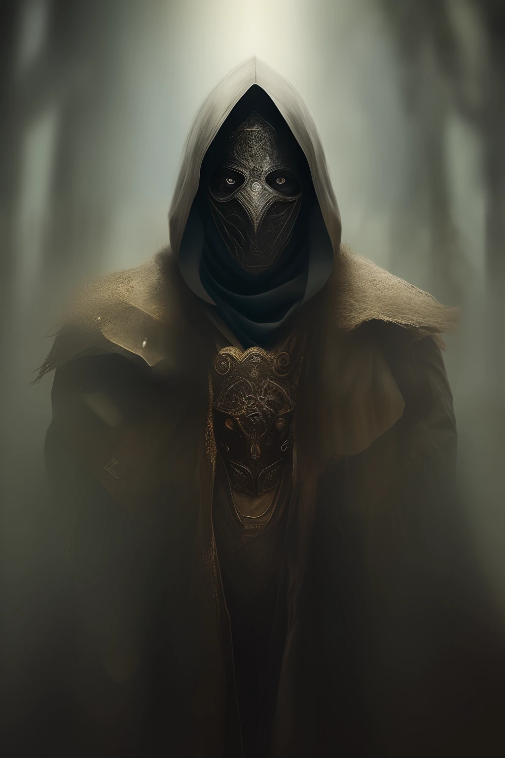 Slim black masked man with big ax in hand