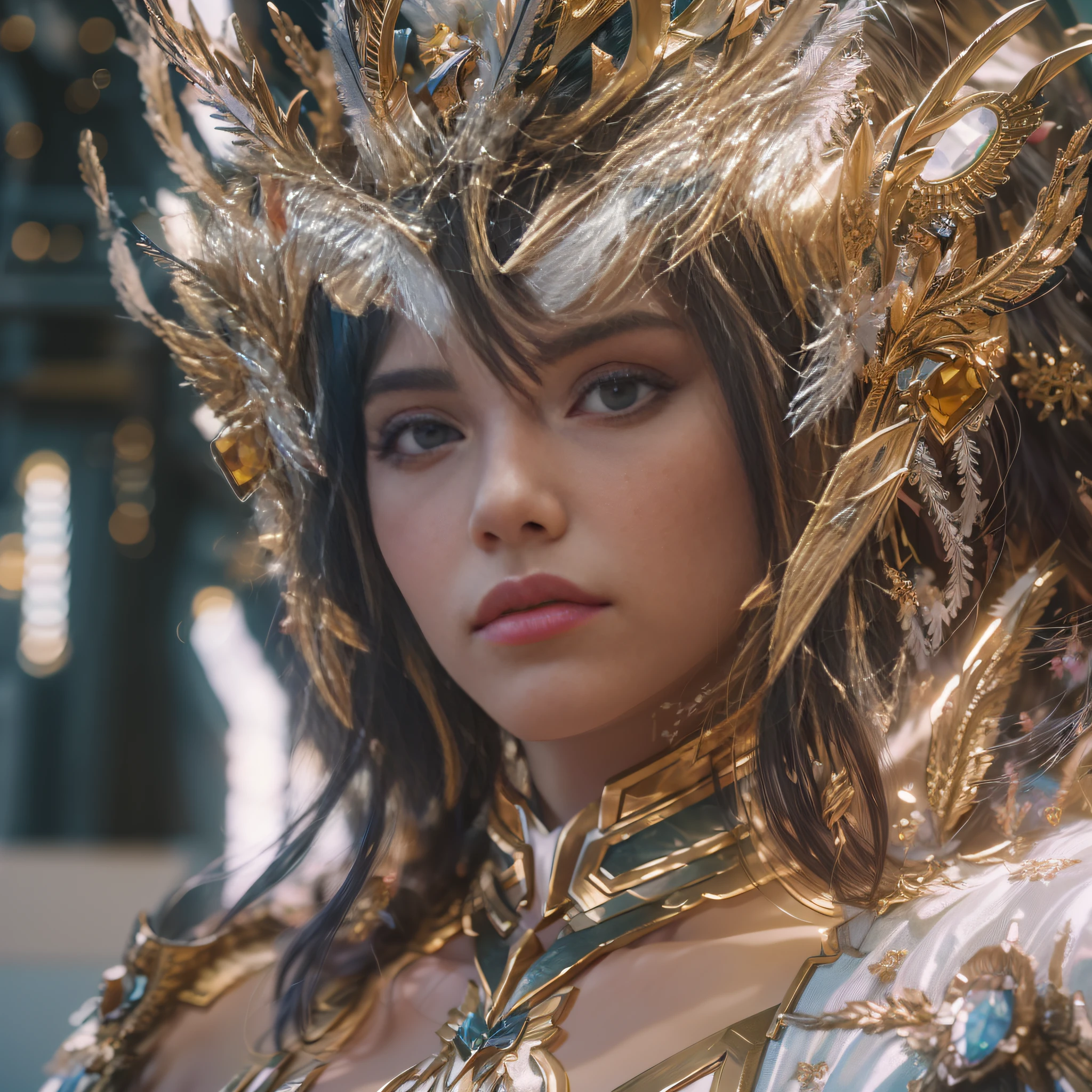 A close up of a person in a costume, unreal engine render + a goddess, unreal 6 breathtaking detailed, cgsociety 8k, cgsociety 8k, cgsociety 8 k, unreal engine 5 digital art, artgerm ; 3d unreal engine, unreal engine 5 detail, made in unreal engine 5, cinematic unreal engine 5, unreal engine render saint seiya