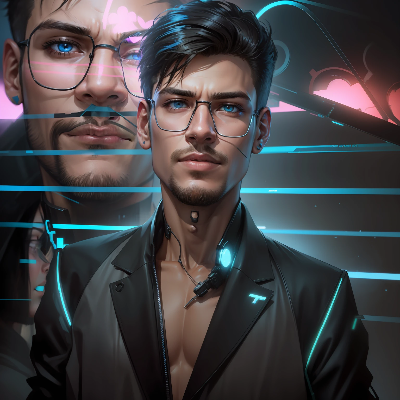 same as face change background cyberpunk handsome boy 8k ultra realistic