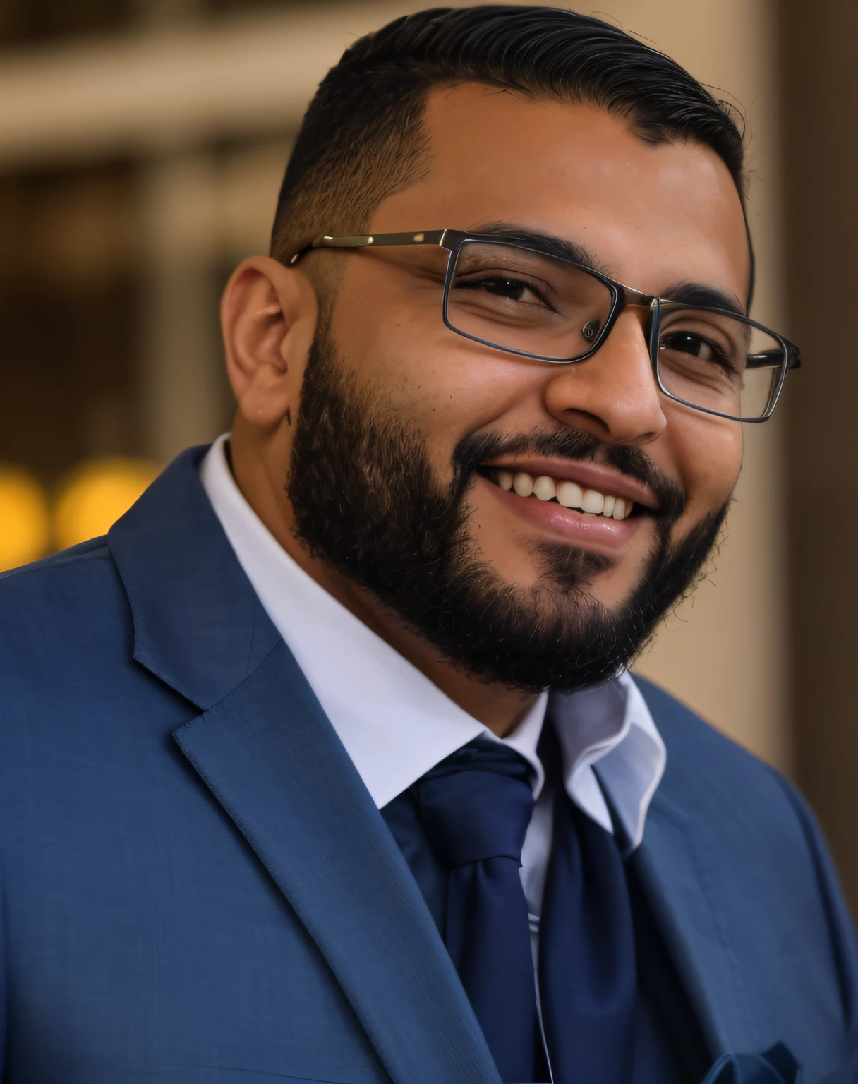 Smiling man in a suit and glasses holding a cell phone, Mohamed Chahin, Riyahd Cassiem, imagem profissional, taken in the early 2020s, foto do perfil, Foto de perfil do headshot, foto de perfil profissional, foto headshot, Mohamed Reda, Emad Mostaque, José Moncada, Fotografia tirada em 2 0 2 0, Jayison Devadas