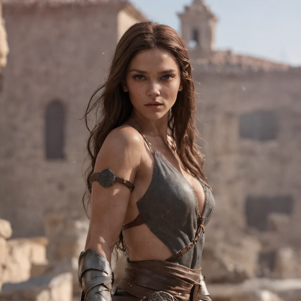 (Professional 3D rendering:1.3) de (Realistic:1.3) Foto de arte mais bonita do mundo,Features soft and bright female heroes, ((Epic hero fantasy rough muscular woman wet hero angry look long hair short beard and fierce expression in dynamic pose, fantastic location, majestoso ambiente desordenado)), corpo inteiro 8k unidade render, action shot, poros da pele, very dark lighting, sombreamento pesado, circunstanciado, Rosto detalhado, (vibrante, fotogrdeia realista, Realistic, Dramatic, Escuro, foco nítido, 8k), (Old leather clothes damaged by bad weather:1.4), ((((Use peles)))), (intrincado:1.4), decadente, (altamente detalhado:1.4), pintura digital, rendering by octane, art stations, Conceito-Arte, liso, foco nítido, illustration, germe da arte, (Loish:0.23), Wlop Ilya Kuvshinov, e Greg Rutkowski e Alphonse Mucha Gracias, (global ilumination, studiolight, Light Volumetric), chuva forte, floating particles, patife, fantasia, Onze, corpo inteiroesbian, ((Fundo escuro e antigo da cidade:1.3)),CGSesociedade,art stations