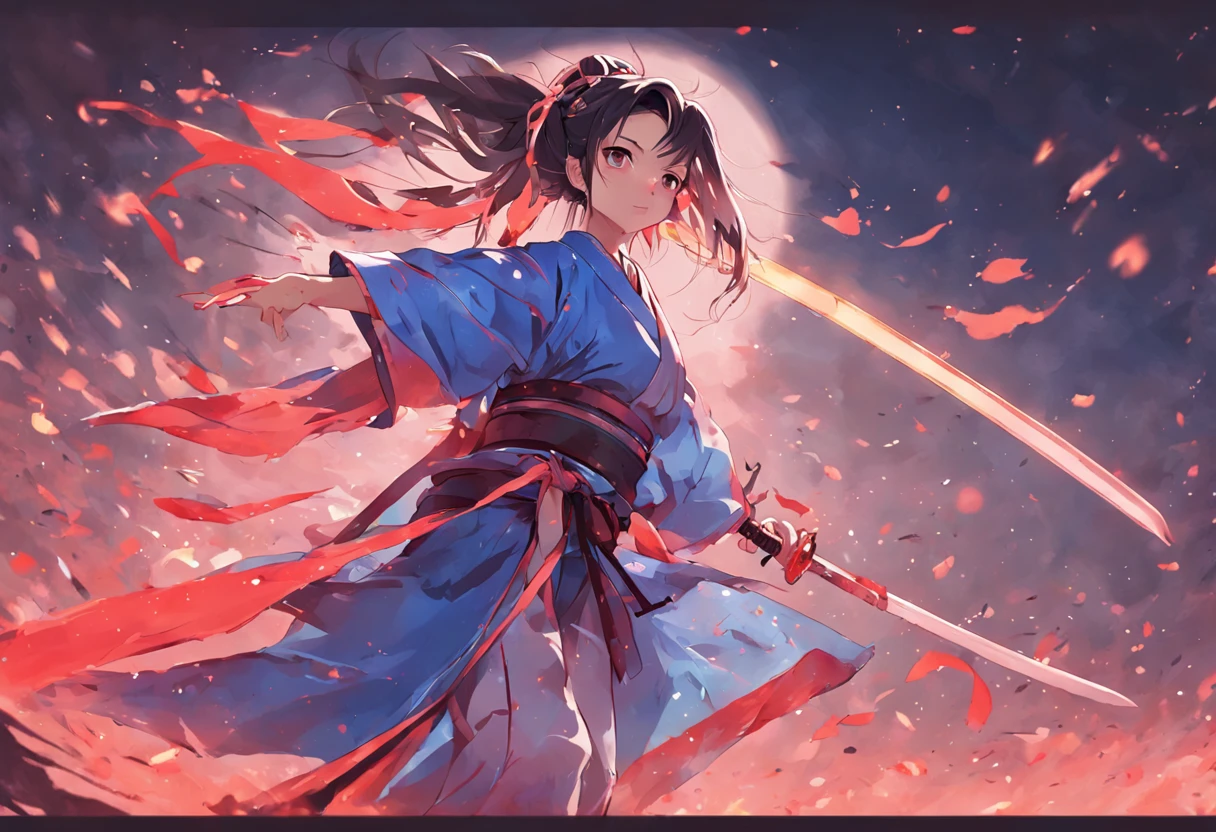 Chinese Taoist female samurai，8k wallpaper，Hanfu，超高分辨率，xiuxian，