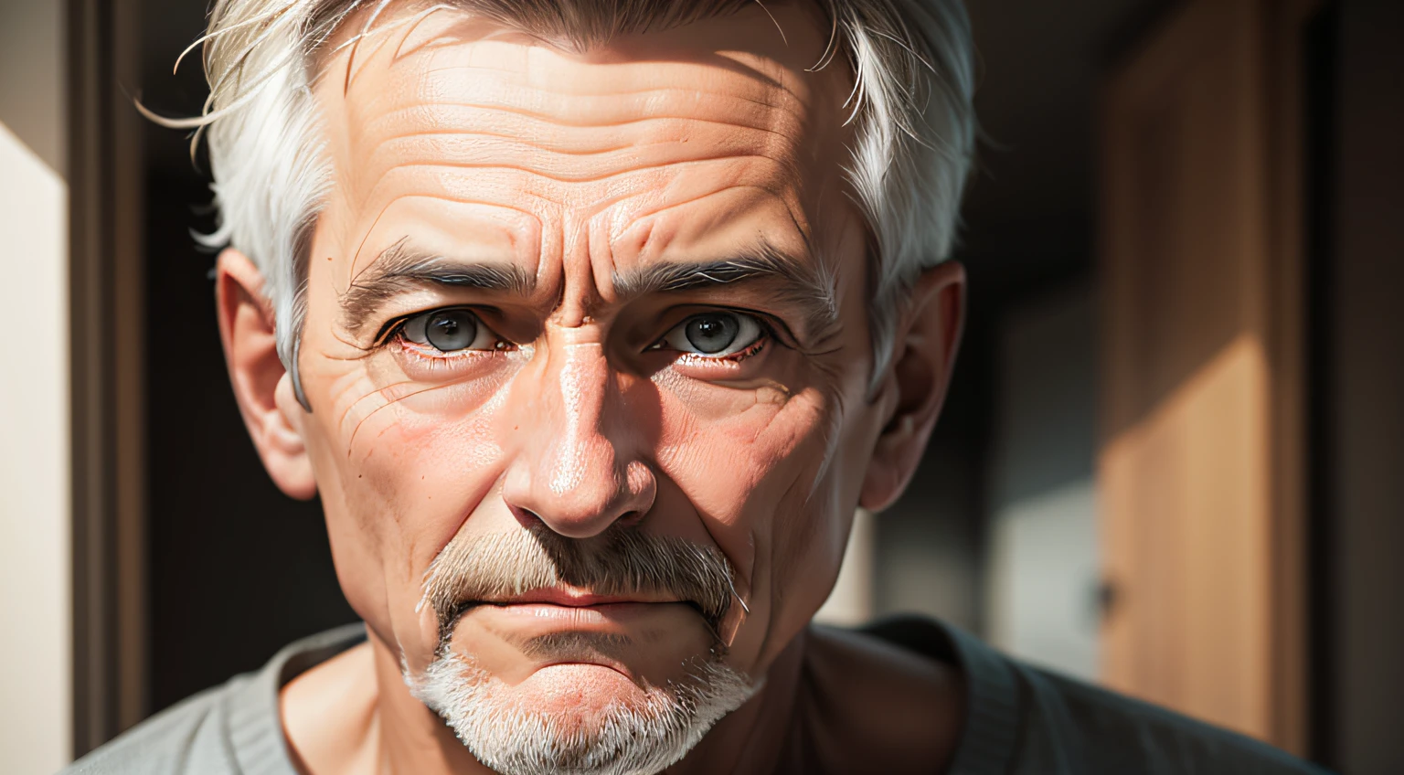 60 year old man looking directly at the camera