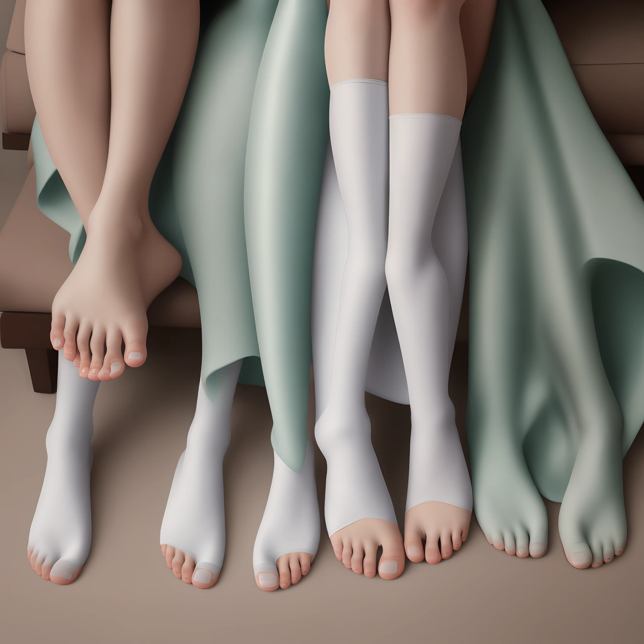 White silk jade feet