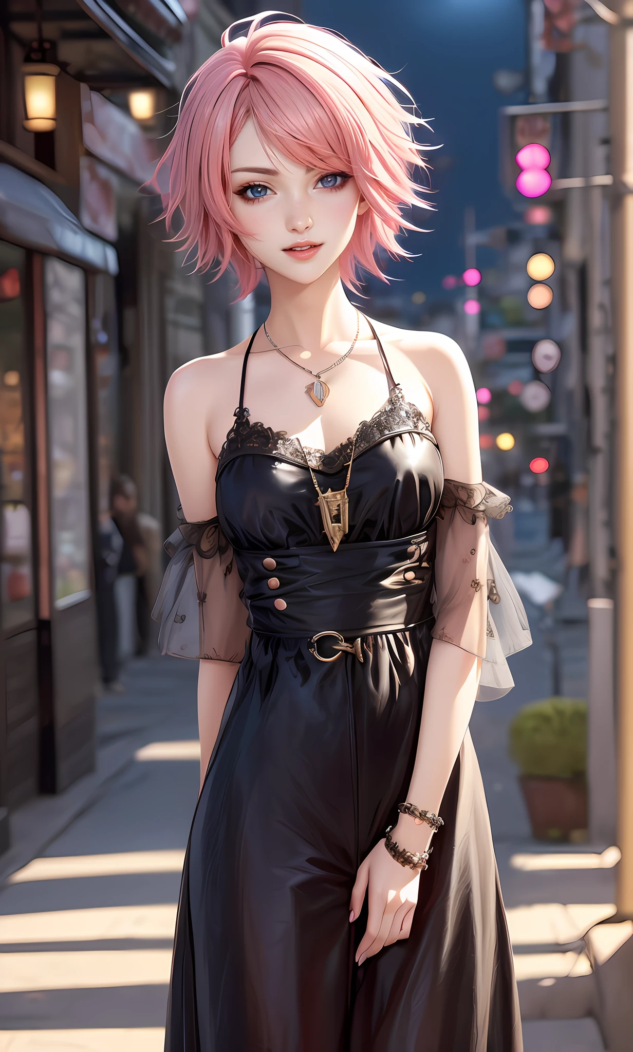 ​masterpiece, top-quality, 2Others, Male and female couples, 1 man and 1,, Adults, Height difference, different color, finely eye and detailed face, intricate detailes, Casual clothing, window, A smile, Happiness, tenderness, husband and wife, high-level image quality、 selfee, Beautiful men and women、tall、The upper part of the body、nightfall、Hand in hand, nighttime scene、𝓡𝓸𝓶𝓪𝓷𝓽𝓲𝓬、Korea person, Idol Photos, k pop, Professional Photos, Vampires, Korean fashion in black and white, Fedoman with necklace, inspired by Sim Sa-jeong, androgynous vampire, :9 detailed face: 8, extra detailed face, detailed punk hair, ((eyes are brown)) baggy eyes, Seductive. Highly detailed, semi realistic anime, Vampires, hyperrealistic teen, delicate androgynous prince, imvu, short hair above the ears, Man with short hair, With a purple-haired man with a wild expression, Pink hair woman with gentle expression, ((With a short-haired man with bright purple hair)), ((Woman with pretty long pink hair))