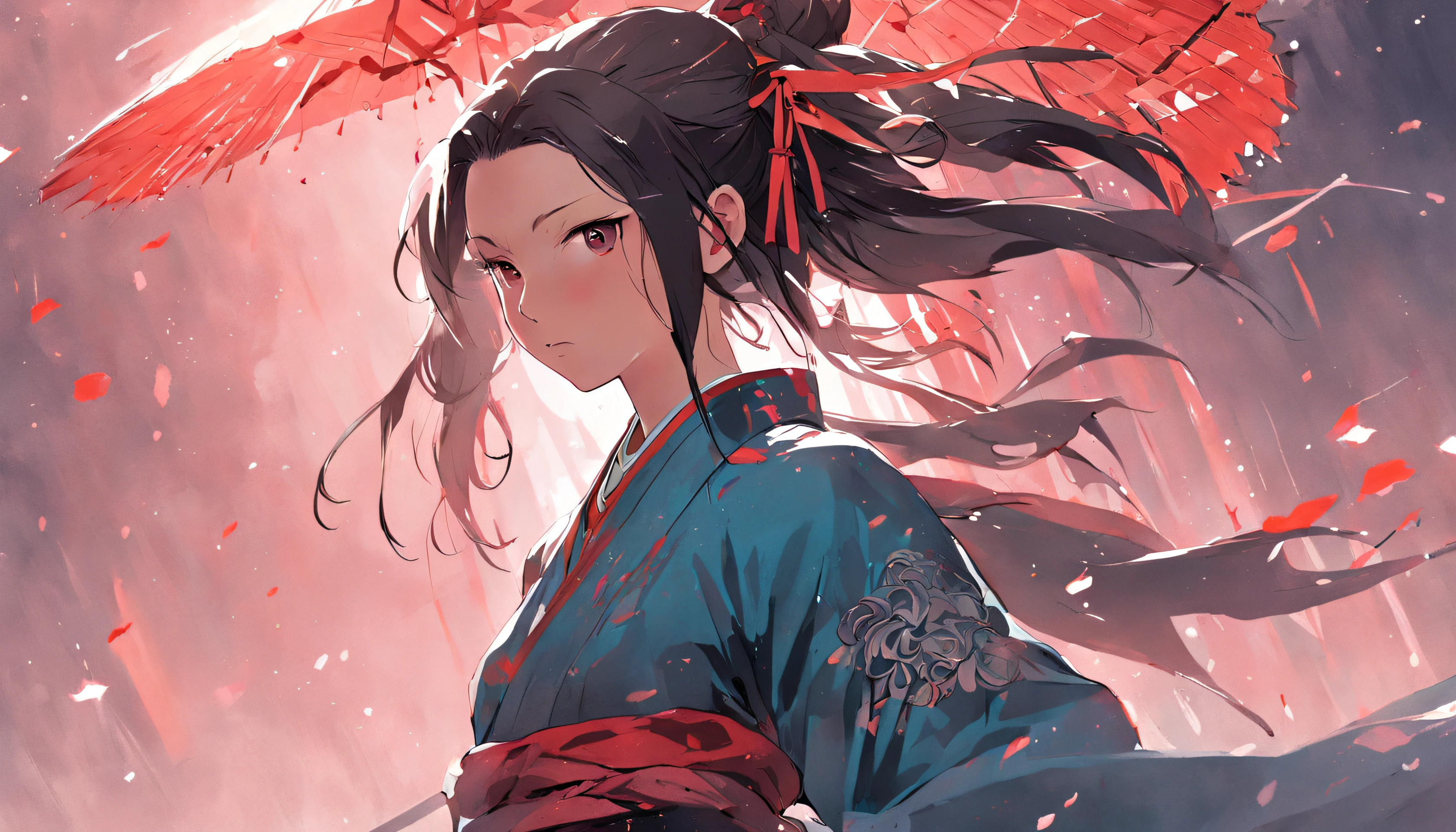 Chinese Taoist female samurai,8k wallpaper,Hanfu,超高分辨率,xiuxian,Hand detail,detail in face,