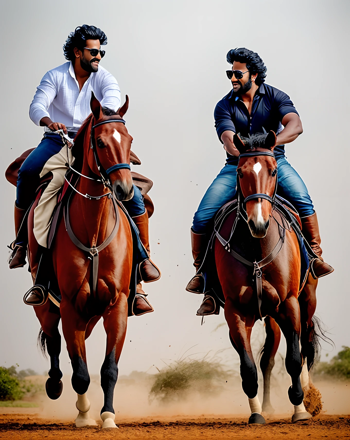 Prabhas riding horses