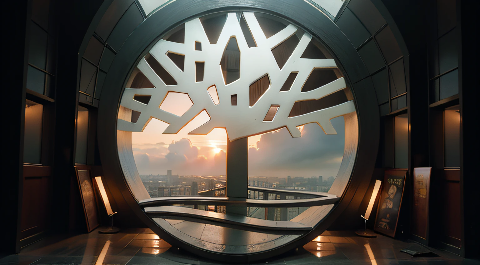 (masterpiece), (high quality), timberland logo monolith, brick and metal, city environment, circular, best quality, rain, thunder, bird's eye view, multi-volume block connection, dramatic, outdoor, window, road, sky, street, photorealistic, realistic, film grain, color gradation, bridge in background, depth of field, elevators, architecture, retro, soviet, Fujifilm XT3 megastructure, fog, cloudy, cloudy