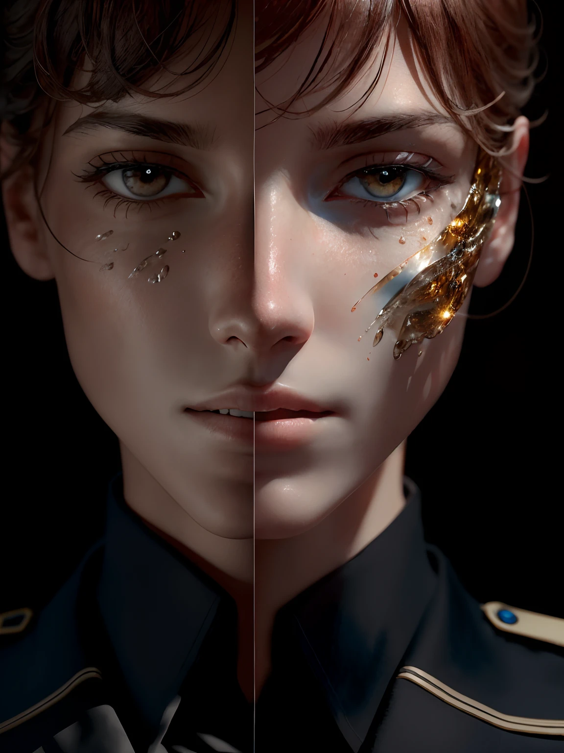 Ultra-realistic capture, Highly detailed, High resolution 16k close-up of human skin. Skin texture must be natural, With such detail that pores can be finely identified. Skin should look healthy, In a uniform tone. Use natural light and color, handsome