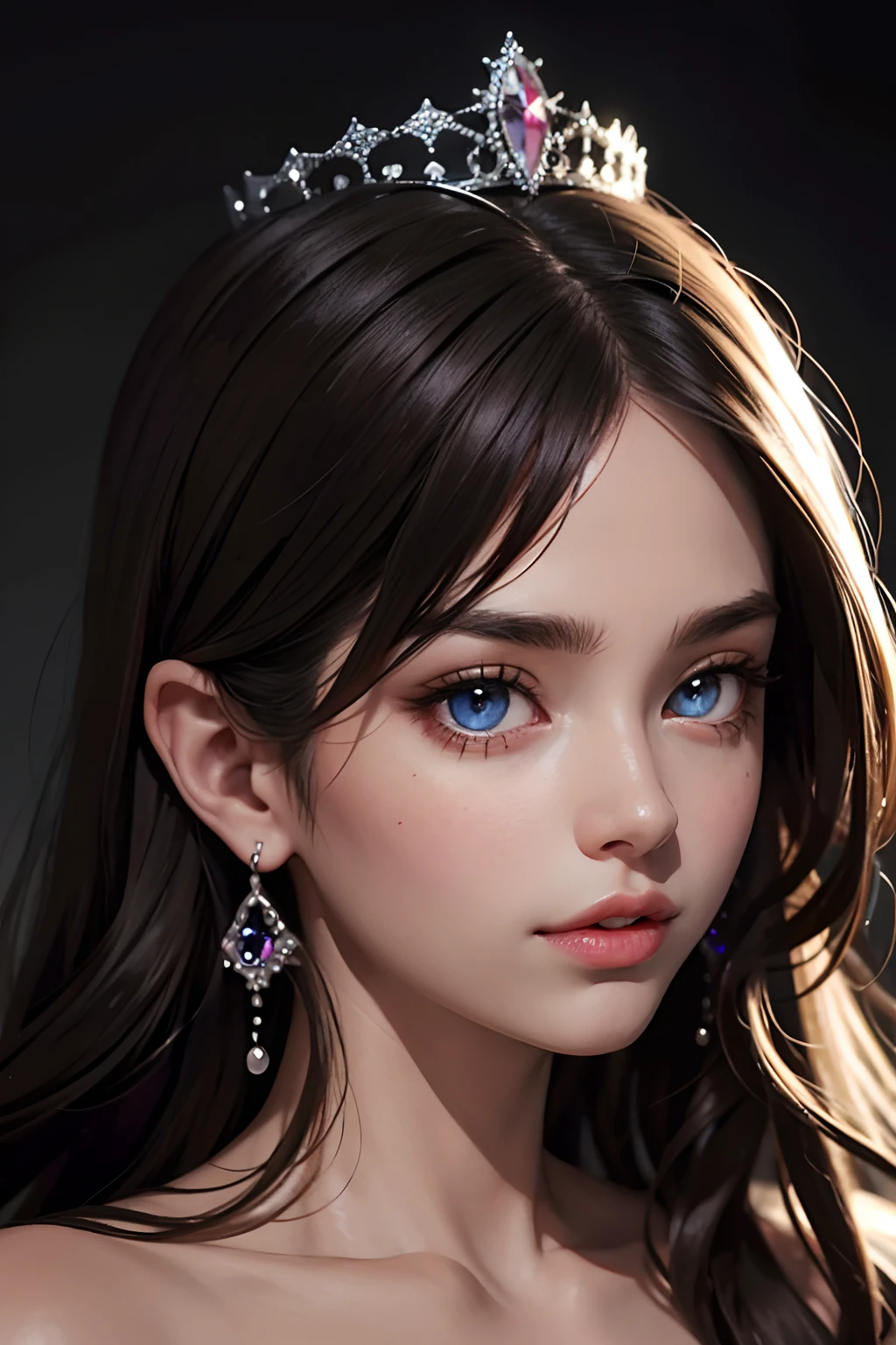 Very Beautiful princesse glowing eyes face portrait zoom sexy face sexy eyes hyper realistic super detailed