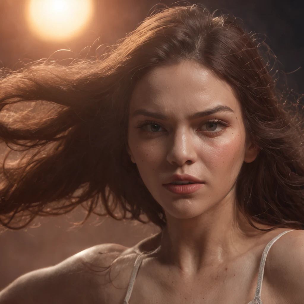 (Professional 3D rendering:1.3) de (Realistic:1.3) Foto de arte mais bonita do mundo，Apresenta mulheres suaves e brilhantes, ((Epic woman angry look long hair and fierce expression in dynamic pose, fantastic location)), corpo inteiro 8k unidade render, action shot, poros da pele, very dark lighting, sombreamento pesado, circunstanciado, Rosto detalhado, (vibrante, foto realista, Realistic, Dramatic, Escuro, foco nítido, 8k), (Roupas vermelhas:1.4), ((((Use peles)))), (intrincado:1.4), decadente, (altamente detalhado:1.4), pintura digital, rendering by octane, art stations, Conceito-Arte, liso, foco nítido, illustration, germe da arte, (Loish:0.23), Wlop Ilya Kuvshinov, e Greg Rutkowski e Alphonse Mucha Gracias, (global ilumination, studiolight, Light Volumetric), chuva forte, floating particles, patife, fantasia, Onze, corpo inteiroesbian, ((Fundo escuro e antigo da cidade:1.3)),CGSesociedade,art stations