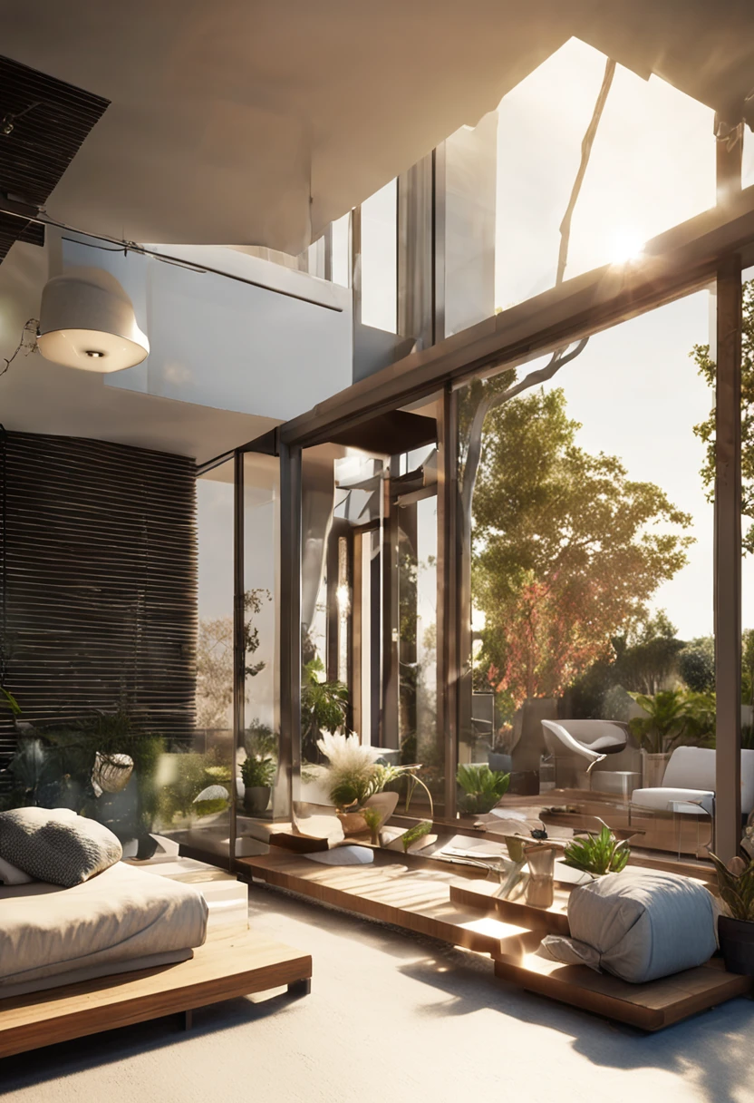 creates an image in which a, radiant sky, a modern home stands out, adorned with gleaming solar panels on the roof. Sunlight is captured and transformed into clean, efficient energy, while the smart interior glows with sustainable power. This image personifies the future of solar energy: bright, smart and eco-conscious.