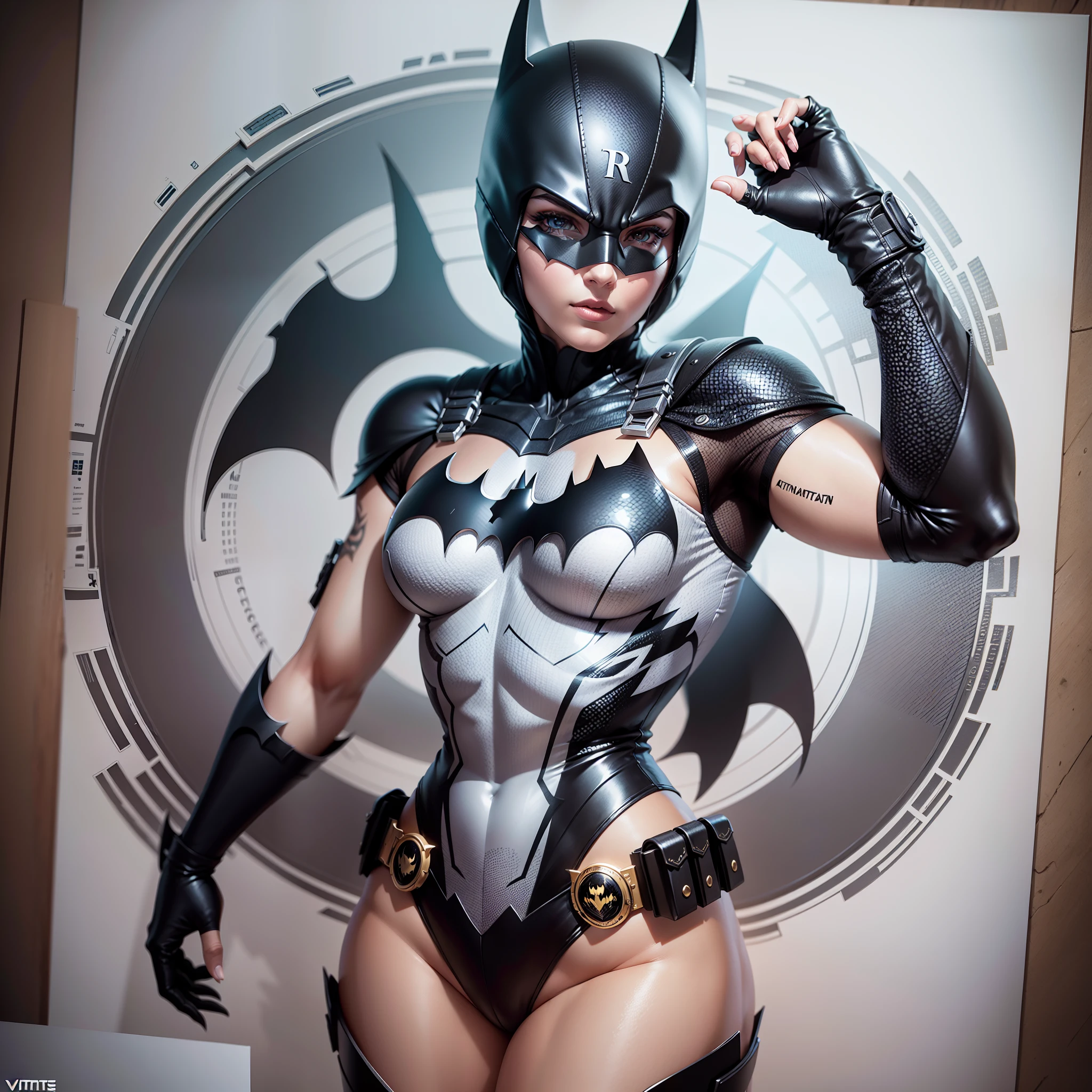 Batman, TM Ninja, poster style, Icons, cores vibrantees, estilo vetorial, arte digital, 4k, detalhes intrincados, Hipnotizante, feito profissionalmente, Beautiful vector illustration, 12k resolution, ..3d, todos os caracteres em corpo inteiro detalhado, altamente detalhado, vibrante, Ultra alta qualidade, hiper-realismo, fotorrealismo, octan render]