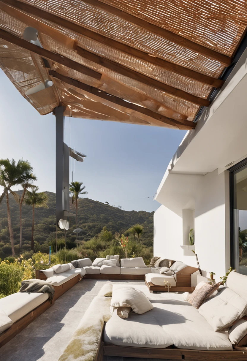 On a horizon of warm colors and clear skies, The vision of a modern home comes to life. The roof of this home is a symphony of gleaming solar panels, capturing the energy of the sun in its luminous dance. Intense sunlight is transformed into clean, efficient electricity, Boosting the home sustainably.
Uma fachada de vidro transparente permite vislumbrar o interior convidativo, onde dispositivos inteligentes otimizam o consumo de energia. Solar panels don't just adorn the roof, but they also symbolize a shift toward an eco-conscious lifestyle. A lush garden around the house adds a natural and ecological touch.
The image conveys a sense of energetic empowerment, where every ray of sunshine is transformed into power to illuminate homes and lives. This scenario is a visual invitation to a sustainable and intelligent energy future, where solar energy shines as the solution to a cleaner and more resilient world