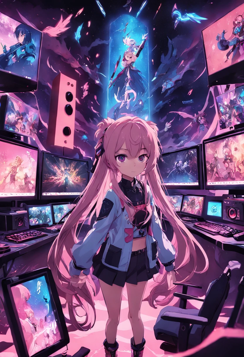 Quarto gamer feminino