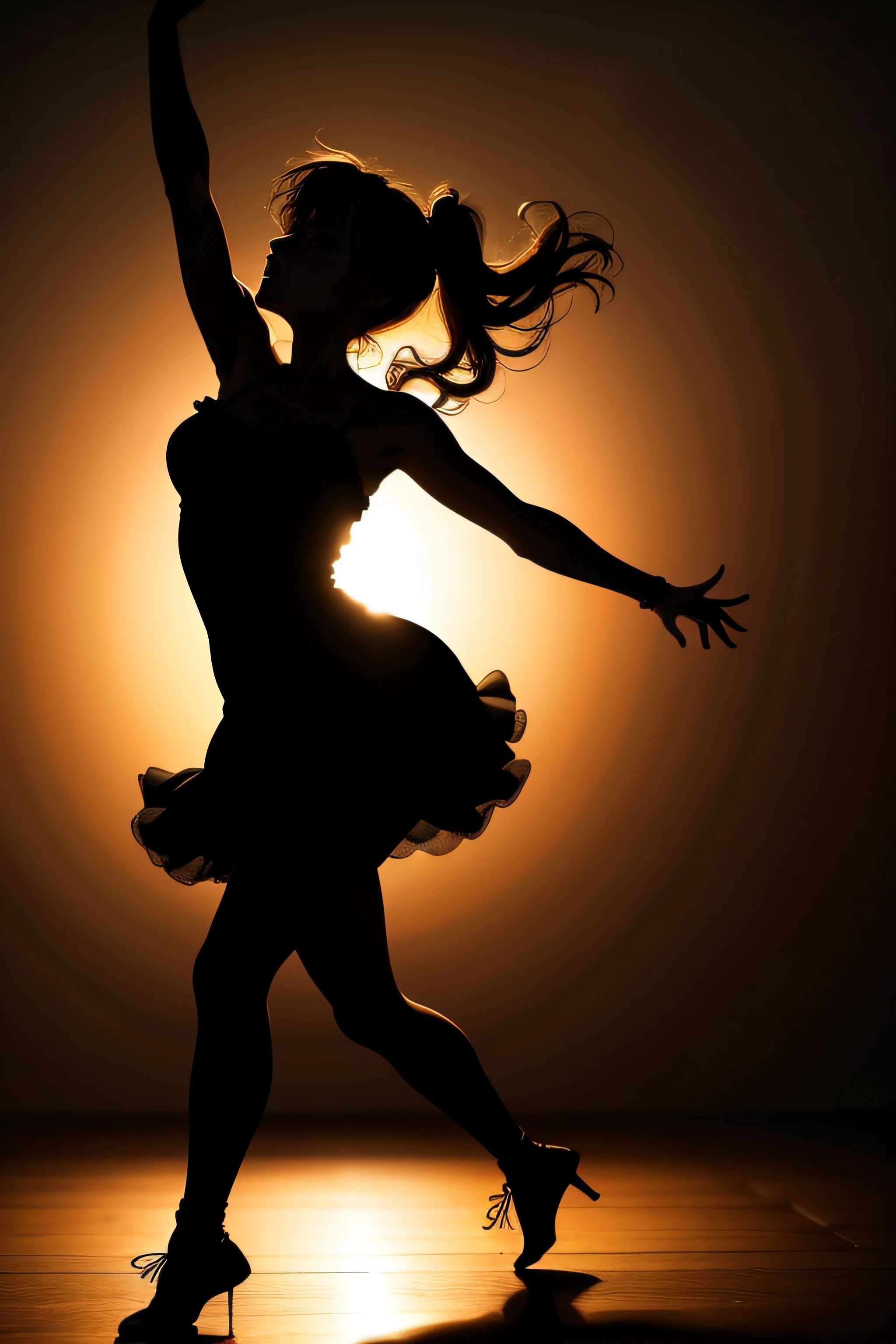 background, wallpaper, dancing, silhouette,
