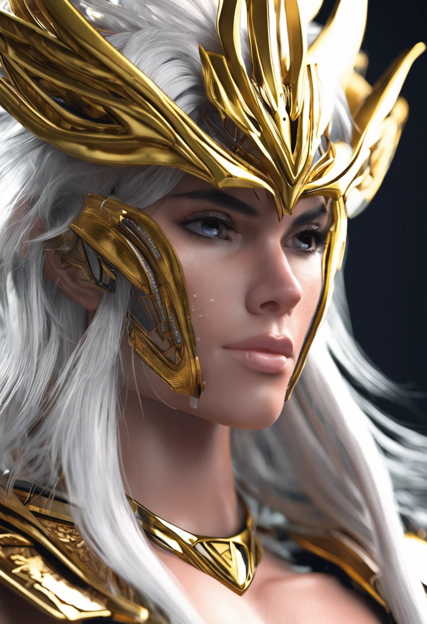 Virgo Gold Saint Seiya，Close-up，of a real，Facial features are carefully depicted，Realistic skin texture，Dark style，depth of fields，high light，Real light，Ray traching，oc rendered，Hyper-realistic，best qualtiy，8K，Works of masters，super-fine，Detailed pubic hair，Correct anatomy，sharp focus on eyes，Bokeh，Facial features are carefully depicted