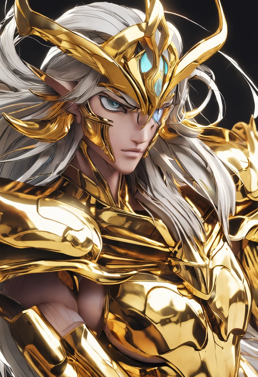 Libra Golden Saint Seiya，Close-up，of a real，Facial features are carefully depicted，Realistic skin texture，Dark style，depth of fields，high light，Real light，Ray traching，oc rendered，Hyper-realistic，best qualtiy，8K，Works of masters，super-fine，Detailed pubic hair，Correct anatomy，sharp focus on eyes，Bokeh，Facial features are carefully depicted