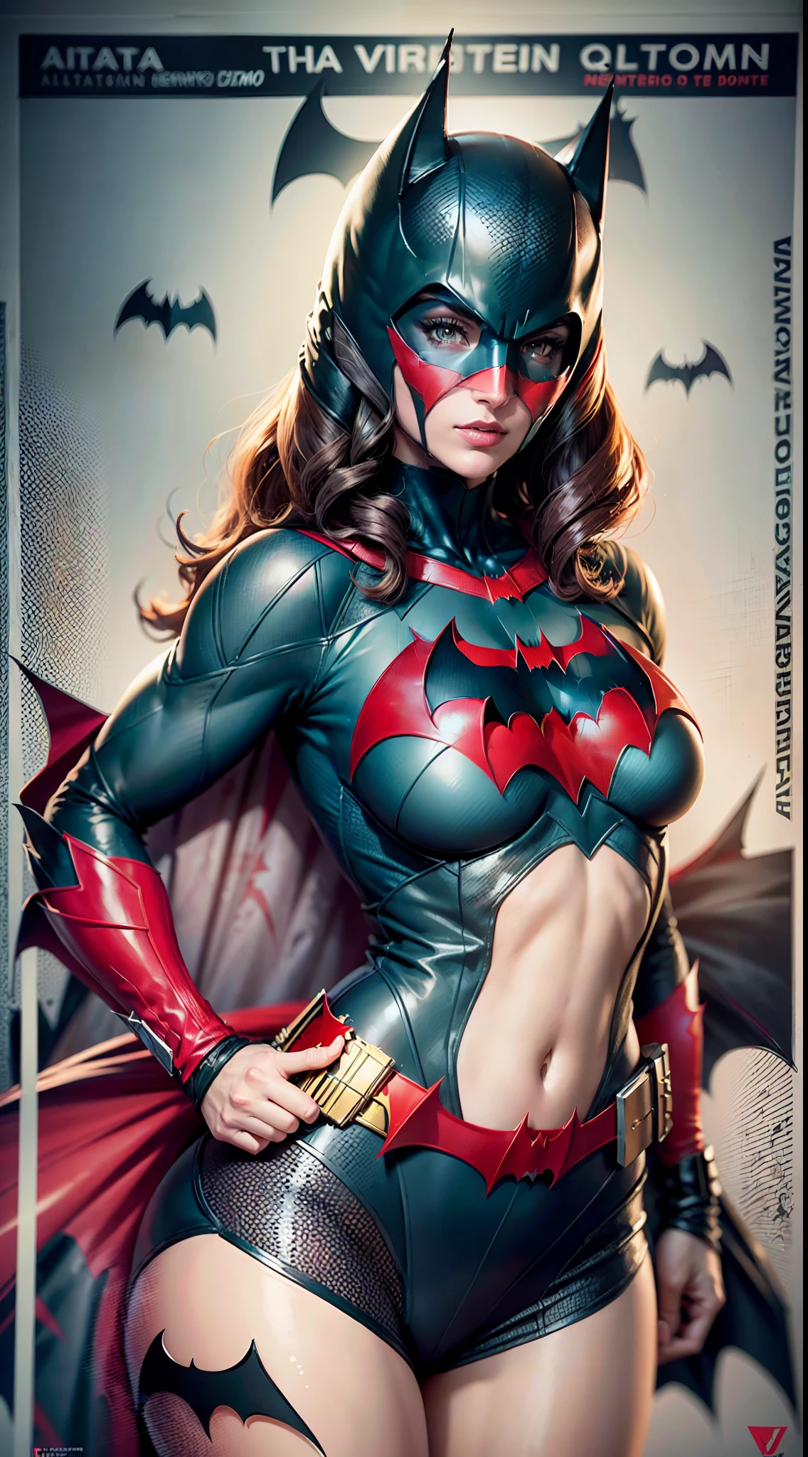((Batwoman)) , seios grandes , medium hips, (( ultra realista )), TM Ninja branco, poster style, Icons, cores vibrantees, estilo vetorial, arte digital, 4k, detalhes intrincados, Hipnotizante, feito profissionalmente, Beautiful vector illustration, 12k resolution, ..3d, todos os caracteres em corpo inteiro detalhado, ((altamente detalhado)), ((vibrante)),(( Ultra alta qualidade)), ((hiper-realismo)), ((fotorrealismo)), [octan render]