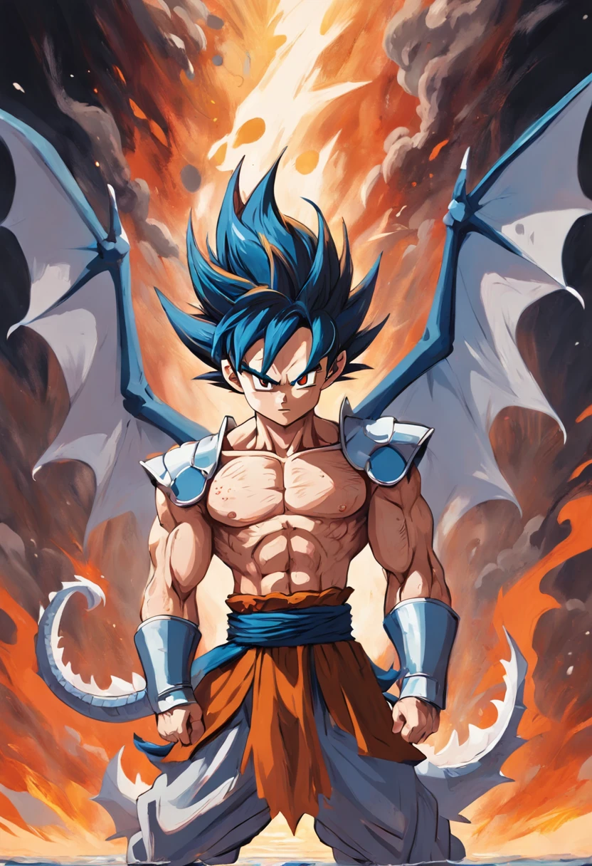 picasso, oil paint style, alta qualidade, Italian Mafia, Vegeta, seriamente expressivo, Dragon Ball, corpo completo