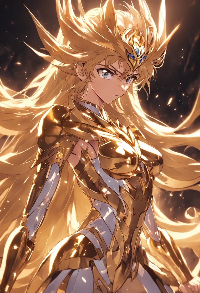 Virgo Golden Saint Seiya，Full body like，combats，Close-up，of a real，Facial features are carefully depicted，Realistic skin texture，Dark style，depth of fields，high light，Real light，Ray traching，oc rendered，Hyper-realistic，best qualtiy，8K，Works of masters，super-fine，Detailed pubic hair，Correct anatomy，sharp focus on eyes，Bokeh，Facial features are carefully depicted